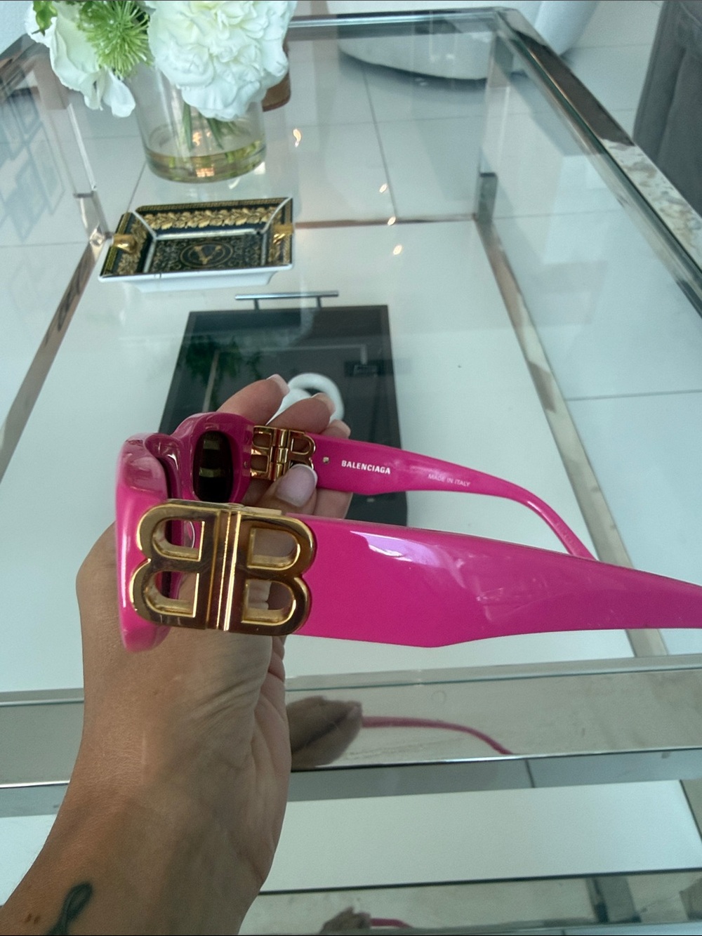 Balenciaga Kids Pink Cat-Eye Sunglasses - Picture 5 of 6